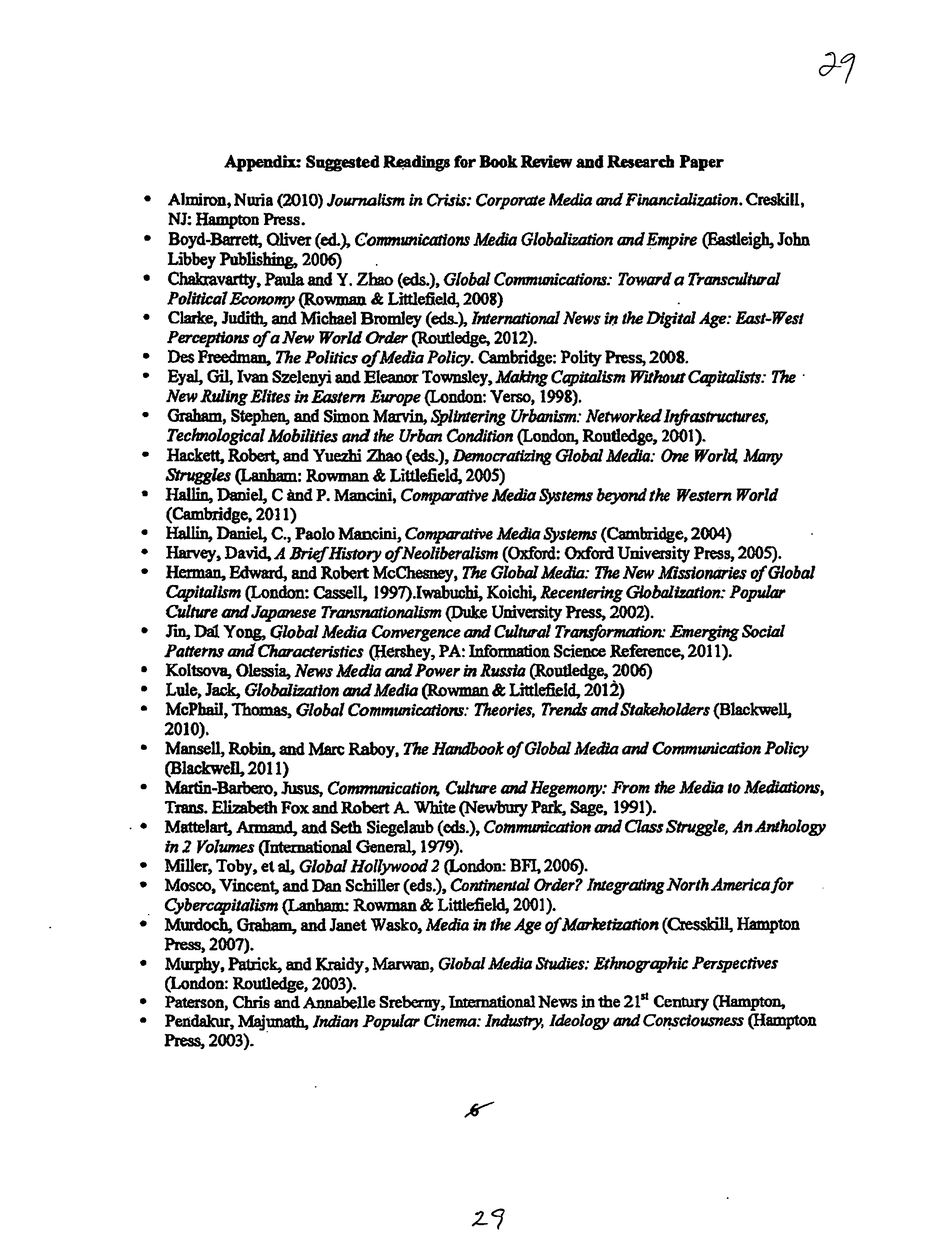 examples of appendices in a research paper